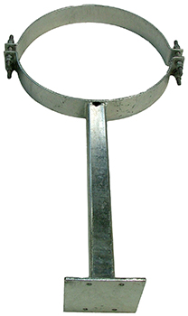 Stand-off pole bracket, galvanised steel – 300mm diameter, 300mm stand-off